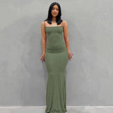 Women's Slip Backless Maxi Dress