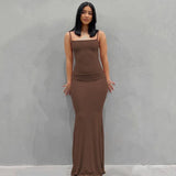 Women's Slip Backless Maxi Dress