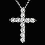 Moissanite Cross Necklace