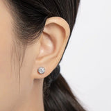 Moissanite Sterling Silver Stud Earrings