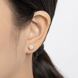 Moissanite Sterling Silver Stud Earrings