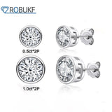 Moissanite Sterling Silver Stud Earrings