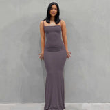 Women's Slip Backless Maxi Dress