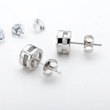 Moissanite Sterling Silver Stud Earrings