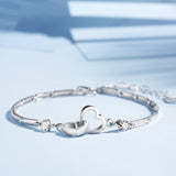 Clamped Hearts Bracelet