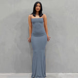 Women's Slip Backless Maxi Dress